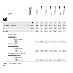 H7.314.006 FRESA TUNGSTENO FG CX5 KOMET