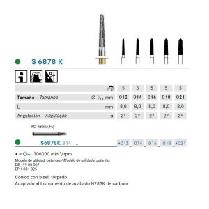 S6878K.314.012 FRESA KOMET DIAMANTE FG CX5