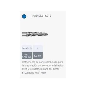 H254LE.314.012 FRESA TUNGSTENO HUESO FG CX5 KOMET