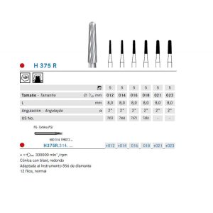 H375R.314.014 FRESA TUNGSTENO FG CX5 KOMET