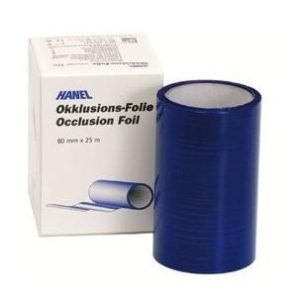 PAPEL ARTICULAR HANEL FILM OCLUS ROJO 1 LADO ROLLO 80MM 25M