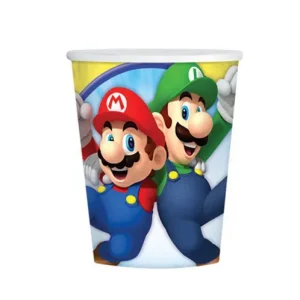 Vasos Cartón Super Mario 200ml