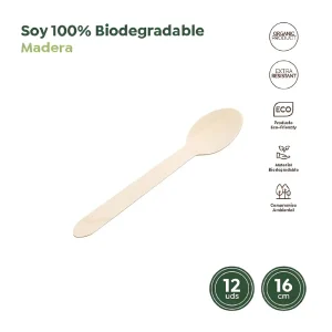 Cuchara Biodegradable Madera 16CM