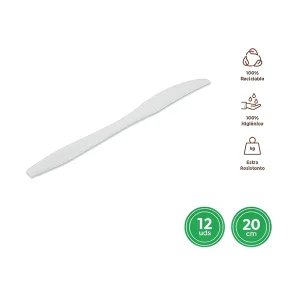 Cuchillo Alta Calidad Reutilizable Blanca 20CM