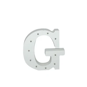 Letra Madera Blanca C/Leds – G