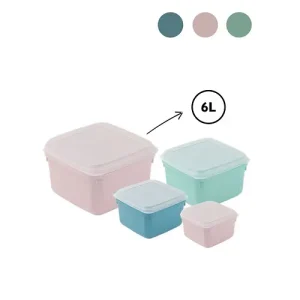 Fiambrera C/Tapa Colors Cuadrada 6L