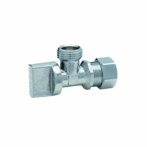Llave De Control Angular De Laton Con Bariilito Con Contratuerca Dica 3401CVB
