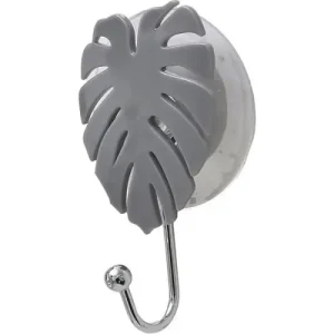 Ganchos PP Ventosa Hoja – Gris