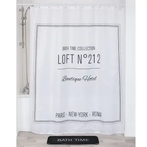 Cortina de Ducha PET – Neo Retro Blanco