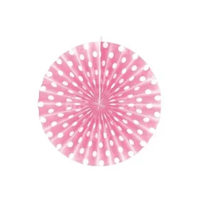 Abanico Papel Lunares Rosa/Azul