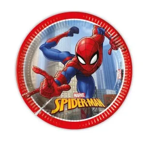 Platos Cartón Spiderman 20cm