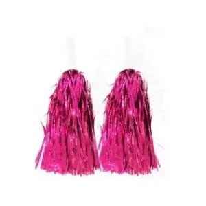 Pompones Animadora Brillo Fucsia