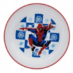 Cuenco Antideslizante Premium Bicolor Spiderman Arachnid Grid