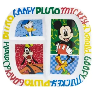 Plato Rectangular Dividido Mickey Has Fun