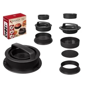 Prensa Hamburguesa 3 en 1 PVC Antiadherente