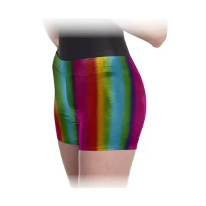 Short Metalizado Rainbow Adulto