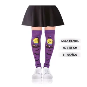 Medias Infantil Moradas Halloween