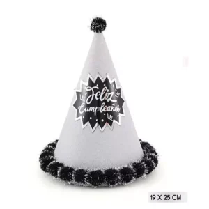 Gorro Feliz Cumple Plata