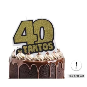 Vela Cumpleaños 40 Oro