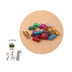 Anillos Para Trenzas Pelo Mix 17pcs 15mm