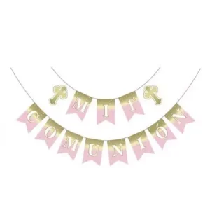 Guirnalda Mi 1a Comunión Rosa 13PCS