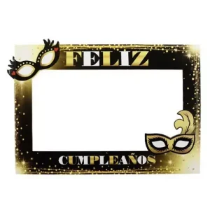 Marco Photocall Cumple Negro 50x70cm