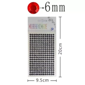 Pegatinas De Diamantes Imitación Negro 6MM