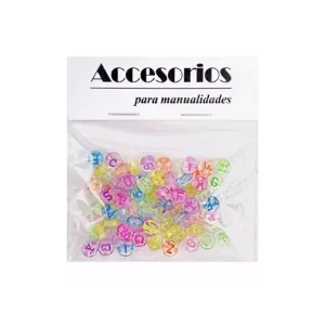 Cuentas De Letras Colores 7X7MM
