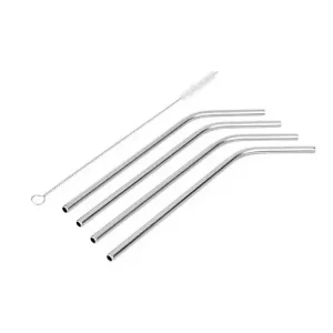 Set 4 Pajitas Acero Inox 21,5cm