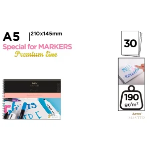 Block de Marker Paper A5 30H 190G Espiral