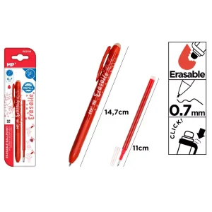 Bolígrafo Borrable Click Rojo