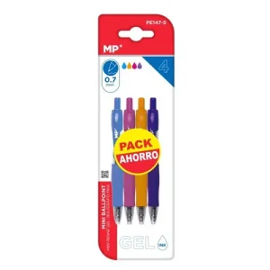 Bolígrafo Gel Mini Punta 0.7mm 4pcs