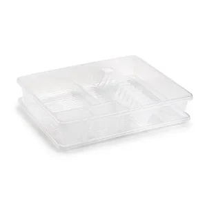 Escurreplatos Rectangular Grande Transparente