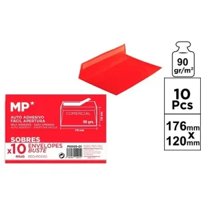 Sobre Color Rojo 10pcs