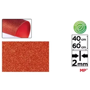 Goma EVA Purpurina Biodegradable Rojo