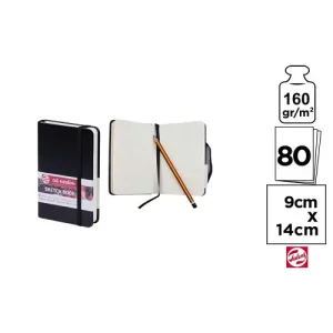 Sketchbook Negro 9x14cm