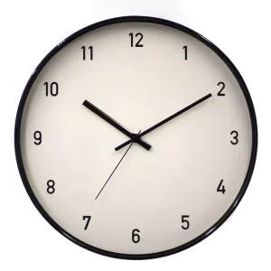 Reloj Regular Redondo Negro/Beige 30cm