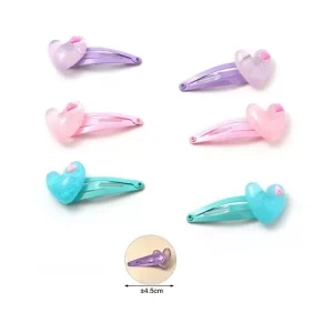 Pinzas de Pelo 6pcs Corazones
