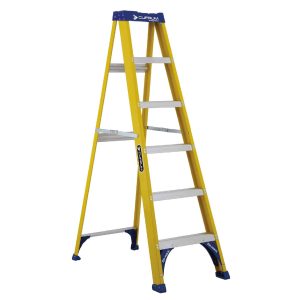 Escalera De Tijera De Fibra De Vidrio 1.86Mt Cuprum C-3115-06