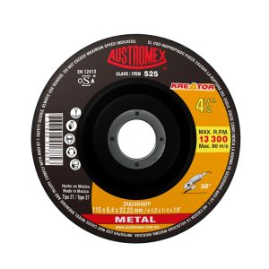 Disco De Desbaste Austromex 525 Tipo 27 De 4-1/2Â X 1/4Â X 7/8Â