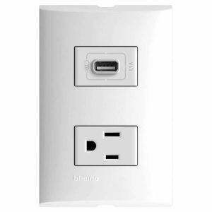 Placa 1 Toma Corriente 2P+T+1 Cargador Usb 1.1A FZA29S21 Forza
