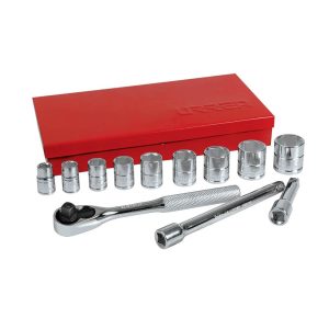 Juego de dados y accesorios cuadro de 3/8″ en pulgadas, 13 piezas Urrea 52128