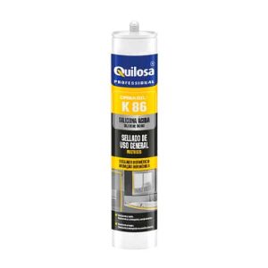 Silicon Uso General Negro con Fungicida Anti-Moho 280ml Quilosa K-86