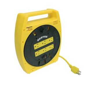 Multicontacto 6 entradas tipo carrete con extensión eléctrica 6 m Surtek 136035