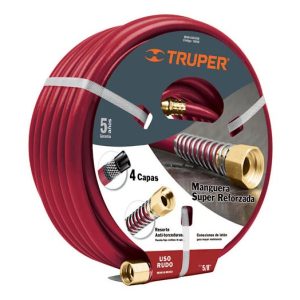 Manguera Super Reforzada 4 Capas Tramada De 5/8″ X 20Mt Truper 16035