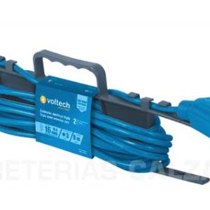 Extension Triple Aterrizada Uso Rudo 8M Voltech 48063 Tipo Abanico