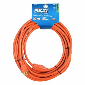 Extension Electrica Aksi 110319 Triple Uso Rudo 10M