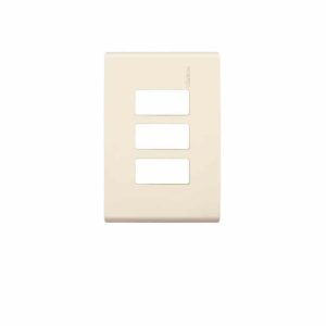 Placa De 3 Ventanas Para Toma Corriente Bticino E5N3R