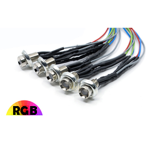 KIT 5 LEDS CROMADOS RGB
