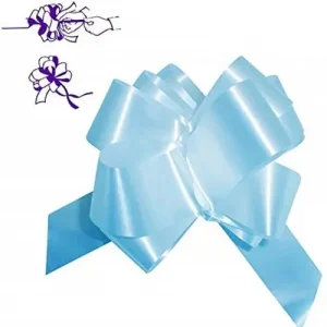 Lazo Automático Cinta Azul Pastel 30MM